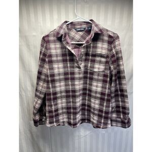 Lanes End Womans Flannel shirt stretch Size Small‎